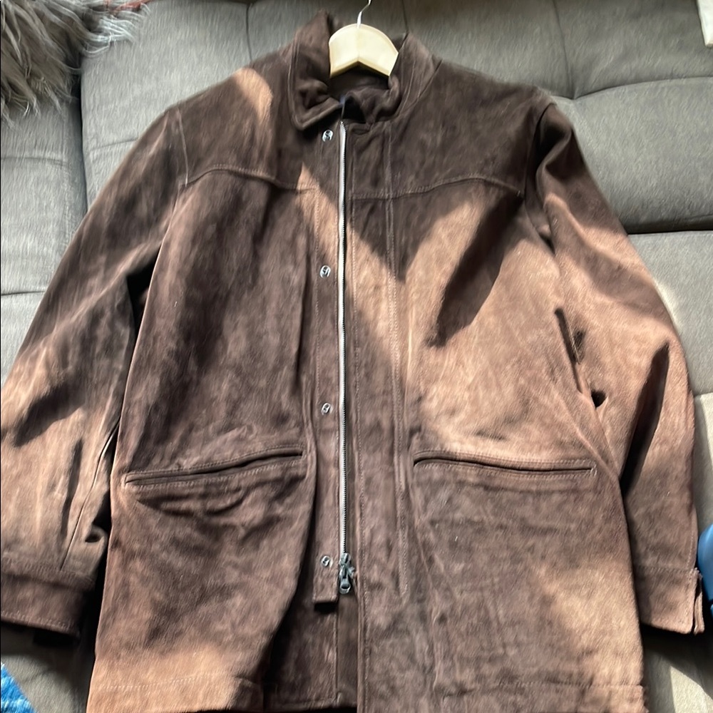Men's Brown Suede leather Jacket